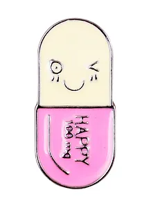 Значок Pin Joy Happy pill (металл)