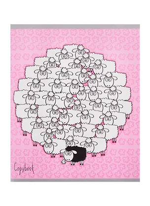 Тетрадь в клетку Unnika, "Барашки", 48 листов, в ассортименте 249833