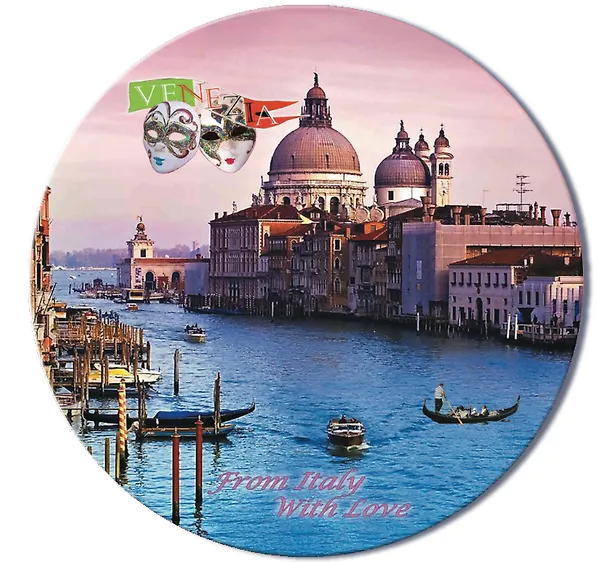 Доска для нарезки Венеция (RCB-Venezia) (стекло) (d19) (в подар.упаков.) GiftLand 2414976 — 1