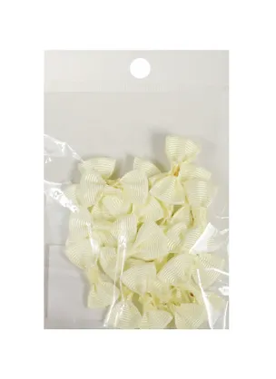 Бантики пришив. из ткани жёлтые (3 см) (20шт) (пакет) (11-01055-QZ-02-5) 2493571