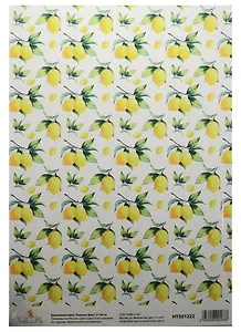 Декупажная карта Лимоны (фон) (HY501222) (21х30см)