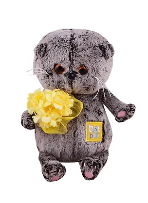 Игрушка мягкая Budi Basa, Басик BABY с букетом (В1) 20 см BB-038 2719076