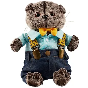 Игрушка мягкая Басик в джинсах с подтяжками, Budi Basa 2736811