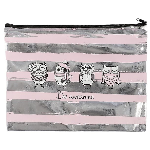 Папка для тетрадей «Совы. Be awesome» В5, на молнии 247869 — 1