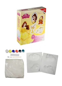 LORI Мд-006 Магниты из гипса Disney Принцесса Бэлль (4 магнита) (набор для творч.) (5+) (коробка)