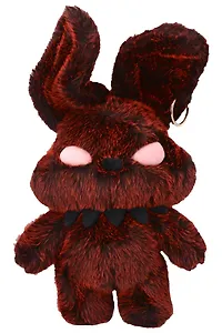 Мягкая игрушка Заяц с пирсингом (красный) (50см) (12-HZTOYS-red)