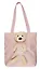 Сумка-шоппер на молнии с игрушкой Мишка (розовая) (35х34х9) (текстиль) (12-11141-SH13) — 3021256 — 1