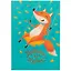 Дневничок для девочек А5 48л "Лиса на качелях" 7БЦ, глянц.пленка, тиснение цв.фольгой, полноцв.блок, офсет 80г/м2 — 258434 — 1
