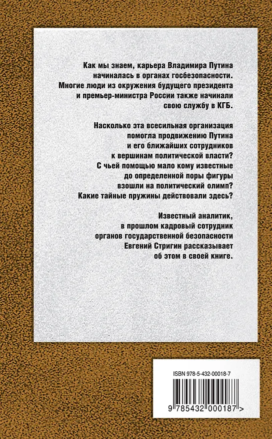 Книга Путин. Внедрение в Кремль (Евгений Стригин) — 2