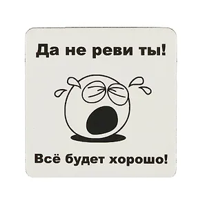 Сувенир МАГНИТИК Магнит 6,5*6,5см "Приколы": "Да не реви ты..."