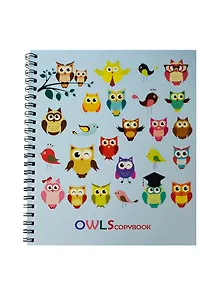 Тетрадь 48л кл. "Праздник (совы. Owls)" евроспираль, выб.лак, ассорти, Unnika