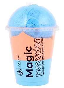 Шипучая смесь для ванны Magic powder в стаканчике (градиент) (с губкой) (340 г)