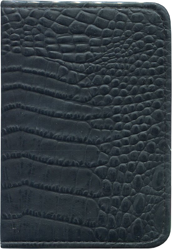 Обложка для паспорта кож/зам "Крокодил черный", J.Otten 224721 — 1