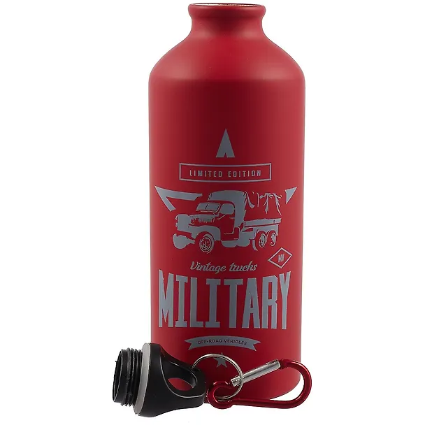 Бутылка с карабином Military (металл) (750мл) (12-16107-A600-A1) 2869410 — 2