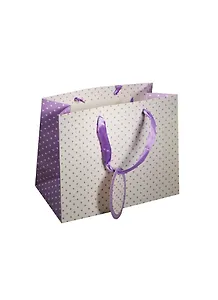 Пакет подарочный бумажный А5 18*23*10 "Сиреневый горошек",жен., сиреневый., мат. ламинат, Хансибэг