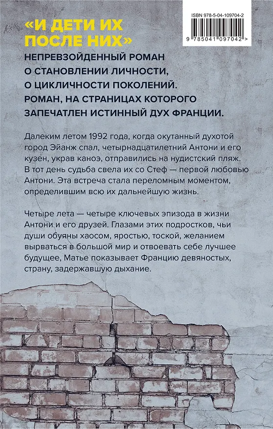 Книга И дети их после них (Николя Матье) — 2