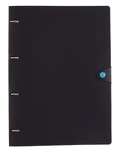 Тетрадь А4 80 листов, клетка, "Favorite Black. No 3" на кольцах, сменный блок, на кнопке