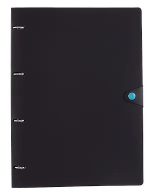 Тетрадь А4 80 листов, клетка, "Favorite Black. No 3" на кольцах, сменный блок, на кнопке 3091864