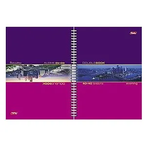 Тетрадь в клетку Hatber, "Утро-Вечер", 80 листов, двойная, в ассортименте 232438