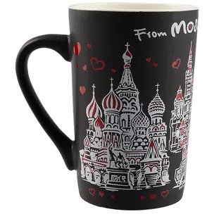 Кружка фарфор матовая From Moscow with love черная (065-4-BL-19-eng) — 2733498 — 1