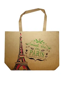 Сумка на молнии Встреча в Париже (42х34) (текстиль) (12-11522-846)