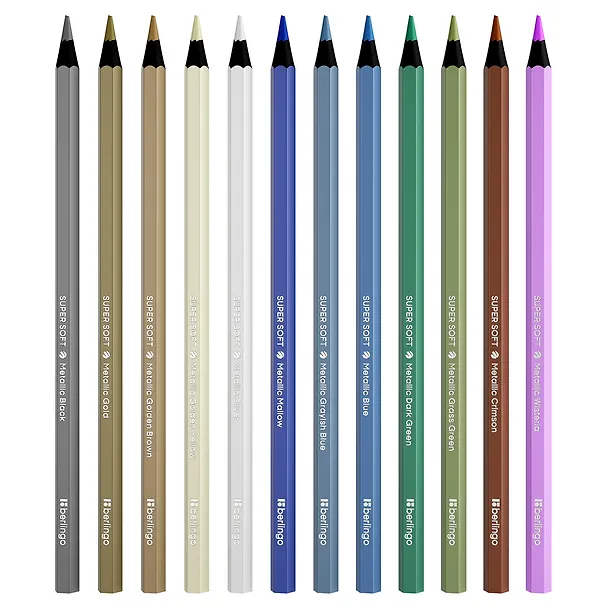 Карандаши цветные Berlingo, "SuperSoft. Metallic", 12 цветов 2876963 — 4