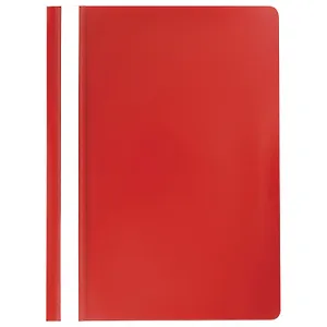 Папка-скоросшиватель,пласт., Авале, А4, красн.прозрачный верх