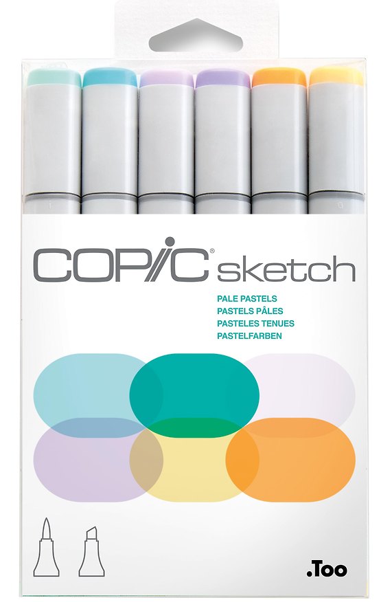 Набор маркеров Copic Sketch пастельные тона, 6 цветов 260015 — 1