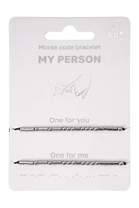 Набор парных браслетов «Морзе. My Person» (Lafilaf)