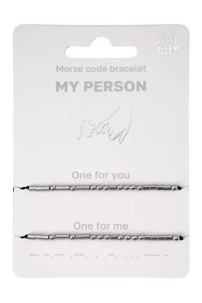 Набор парных браслетов «Морзе. My Person» (Lafilaf) 3135432