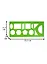 Трафарет геометрических фигур(12 элем.) пласт.,флюор.,Стамм — 207235 — 3