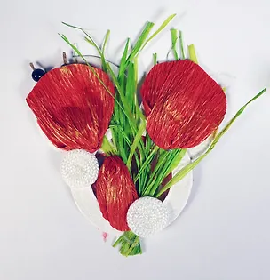 Декор Маки из бумаг ручного отлива (00008527) (12х12см) (упаковка) 2393318