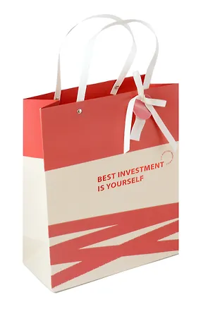 Пакет А4 32*26*12.5 "Best investment in yourself" нейтр., бум.мат.ламинат 3040664