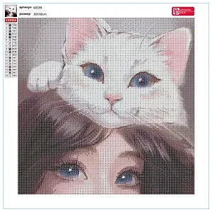 Алмазная мозаика "Кошачьи нежности" 30*30 см