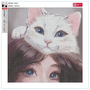 Алмазная мозаика "Кошачьи нежности" 30*30 см 3078342