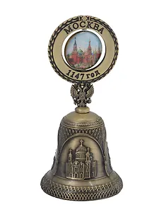 Колокольчик Москва Коллаж-ХВБ (металл) (цв. бронза, ст-цв) (039BR-20-19)