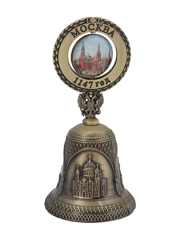 Колокольчик Москва Коллаж-ХВБ (металл) (цв. бронза, ст-цв) (039BR-20-19) 3111891 — 1