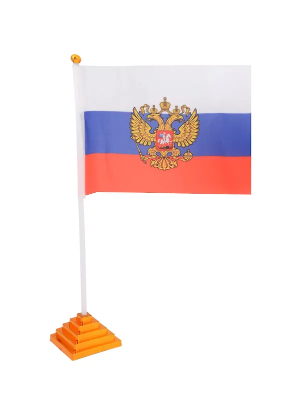 Флаг России настольный, высота 35 см, полотно 21*15 см 3041066 — 2