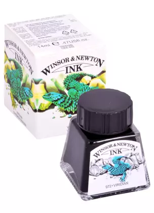 Тушь художественная Winsor&Newton, 14 мл, виридоновая зеленая — 261816 — 1