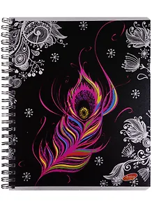 Тетрадь в клетку Academy Style, "Бабочки, дерево, перо", 96 листов, в ассортименте