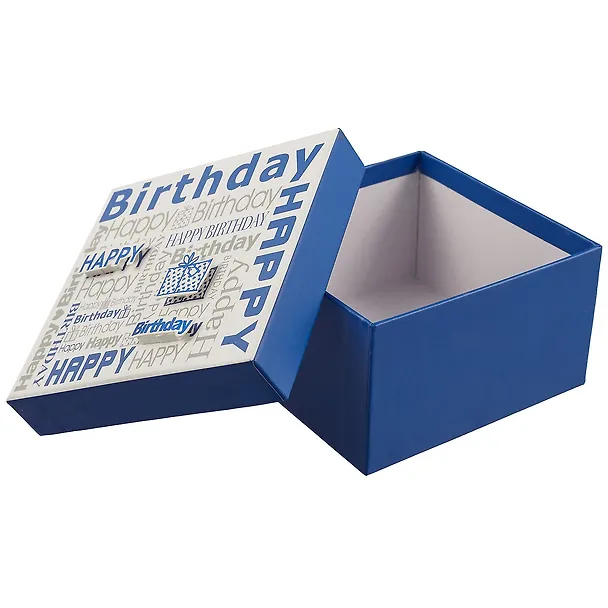 Подарочная коробка «Happy birthday», синяя, средняя 239685 — 2
