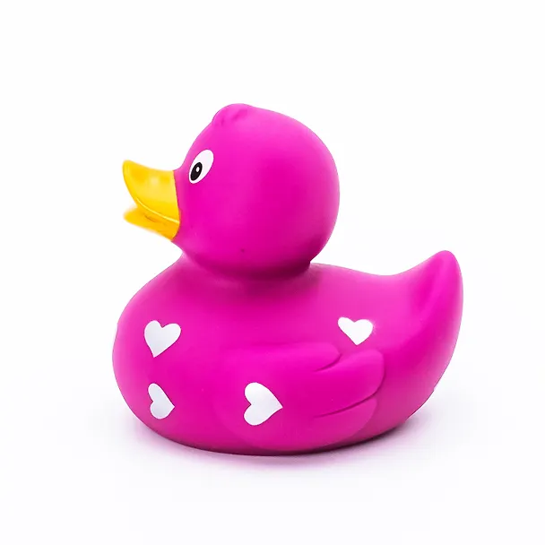 Игрушка для ванной, уточка резиновая FUNNY DUCKS "Розовая c сердечками уточка" (1938) 3122547 — 2