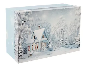 Коробка подарочная "СНЕЖНЫЙ ЛЕС" 30.5*20*13см, Новый год, картон