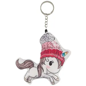 Брелок Единорог разноцветный (текстиль) (7х9) (12-0832A-QSDJS002)