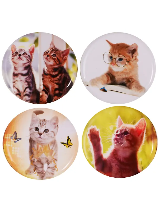 Монетница на молнии Котенок 7см (металл) 12-11984-SM-04 2591288 — 2