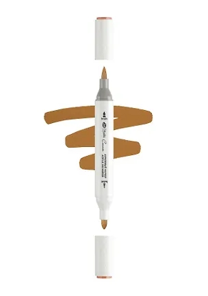 Маркер акриловый "Сонет" терракотовый, двусторонний, перо кисть/пуля 3121994