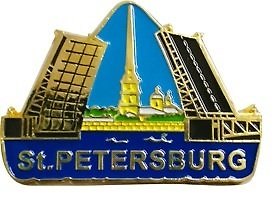 Магнит металлическая эмаль Мосты 2902769 — 1
