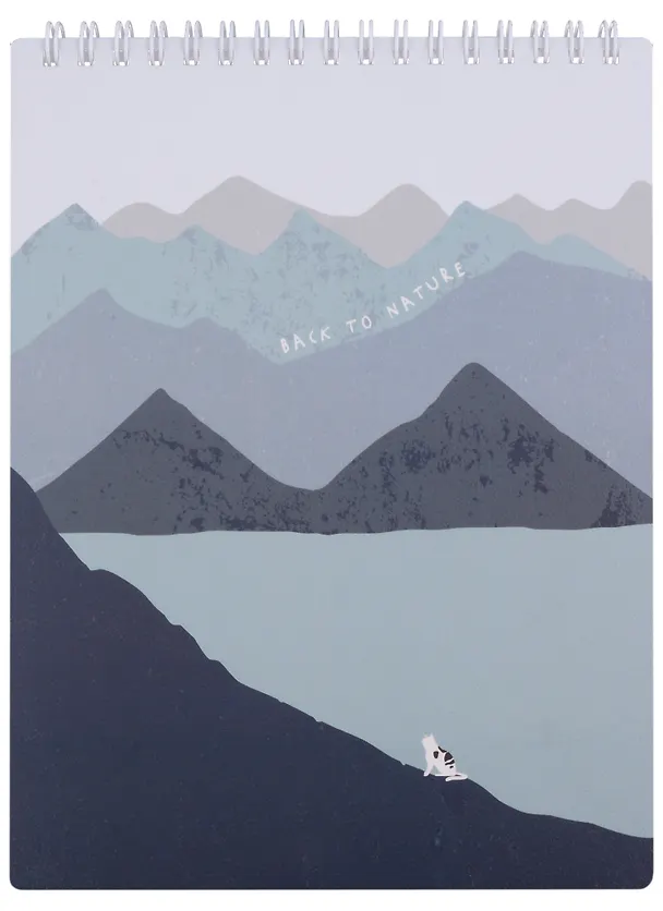 Блокнот "Mountains. Озеро", 80 листов в клетку, 156 х 207 мм, спираль 2970906 — 1