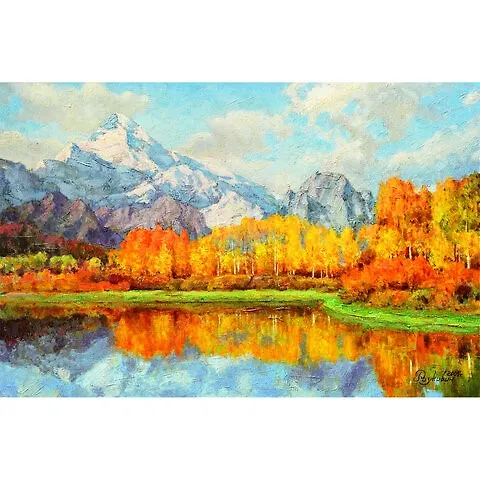 Картина стразами (алмазная мозаика) 40x50 см, ОСТРОВ СОКРОВИЩ "Осень в горах", без подрамника,662581 2875829 — 1