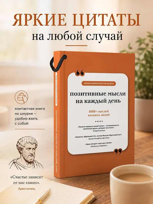 Книга Позитивные мысли на каждый день. Книга на шнурке () — 5